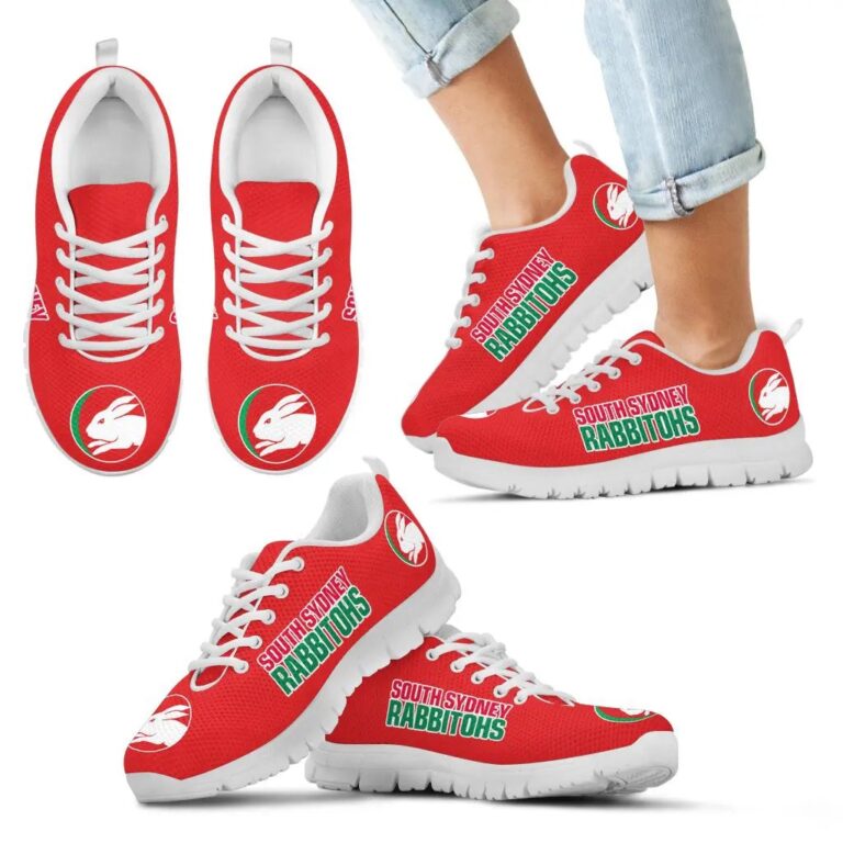 NRL South Sydney Rabbitohs Running Shoes Red