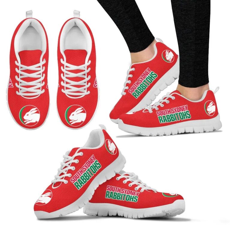 NRL South Sydney Rabbitohs Running Shoes Red
