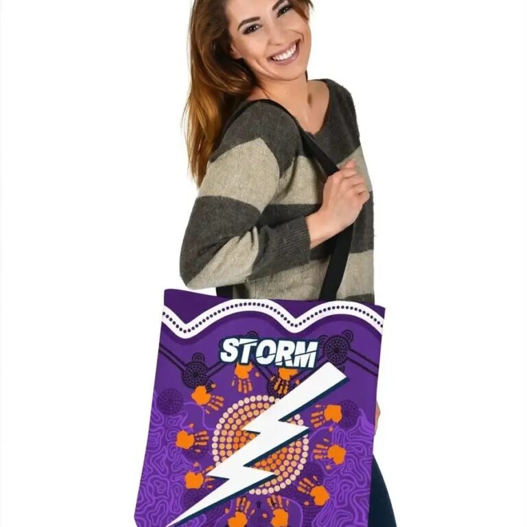 NRL Melbourne Storm Indigenous Aboriginal Tote Bag
