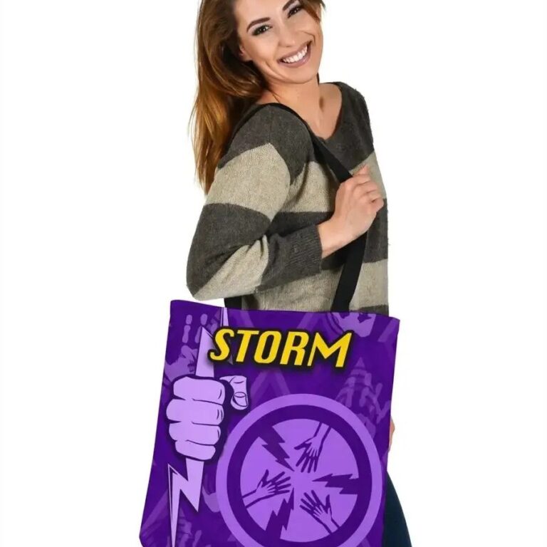 NRL Melbourne Storm Indigenous Purple Tote Bag