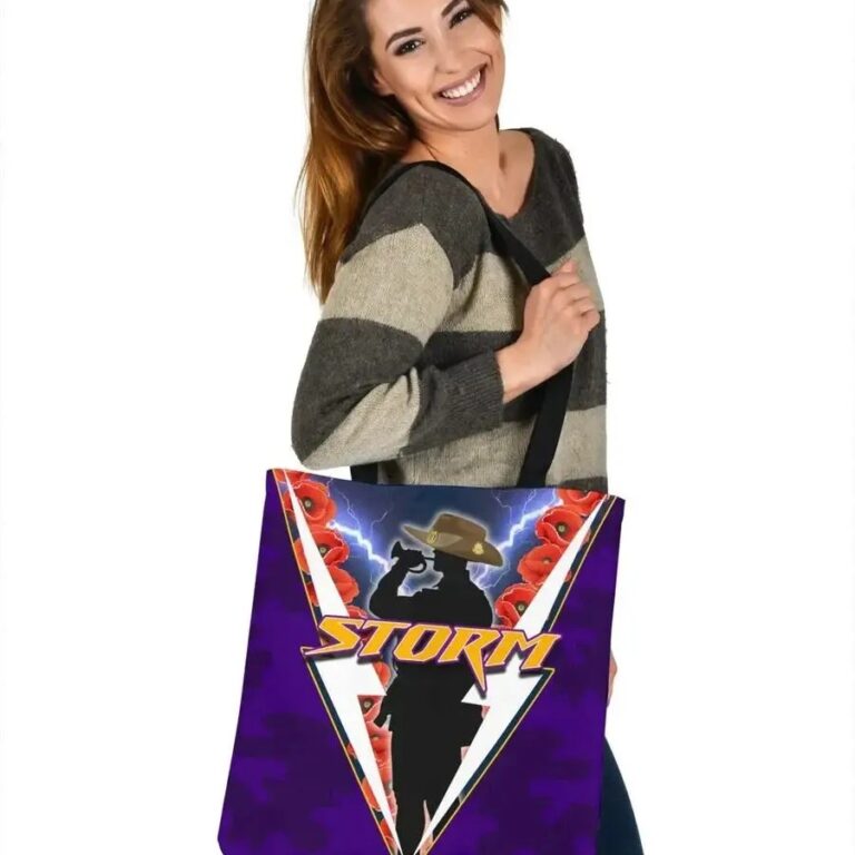 NRL Melbourne Storm Anzac Day Tote Bag