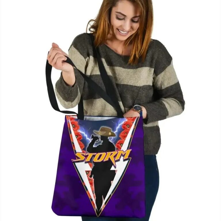 NRL Melbourne Storm Anzac Day Tote Bag