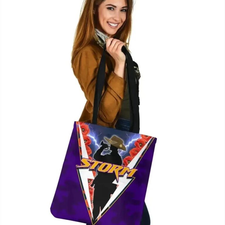 NRL Melbourne Storm Anzac Day Tote Bag