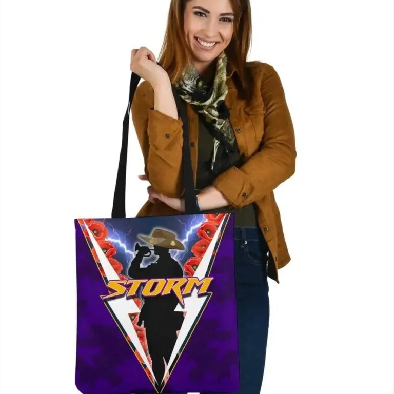 NRL Melbourne Storm Anzac Day Tote Bag