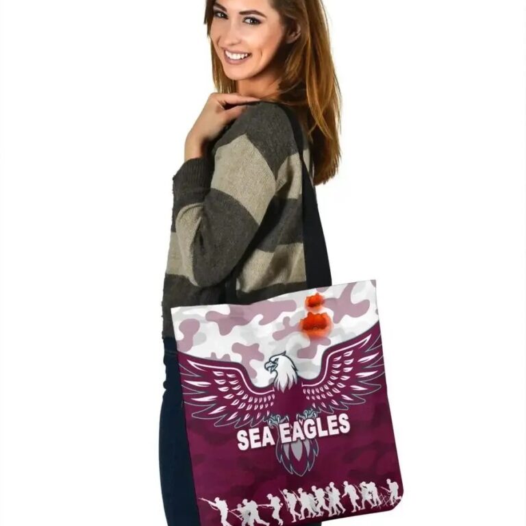 NRL Manly Warringah Sea Eagles Anzac Day Camouflage Tote Bag