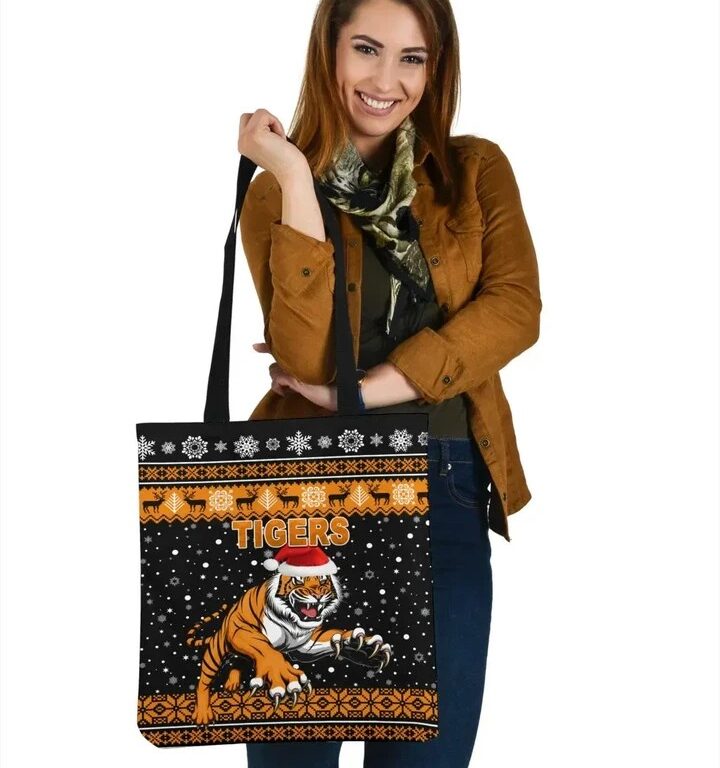 NRL Wests Tigers Unique Christmas Vibes Tote Bag