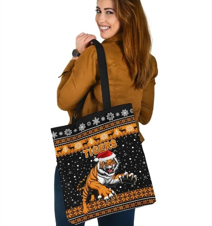 NRL Wests Tigers Unique Christmas Vibes Tote Bag