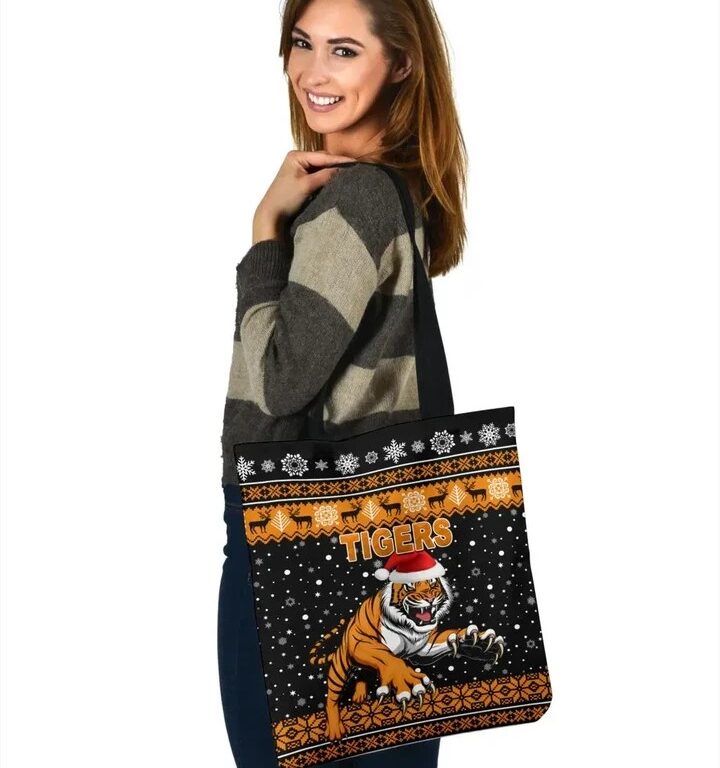 NRL Wests Tigers Unique Christmas Vibes Tote Bag