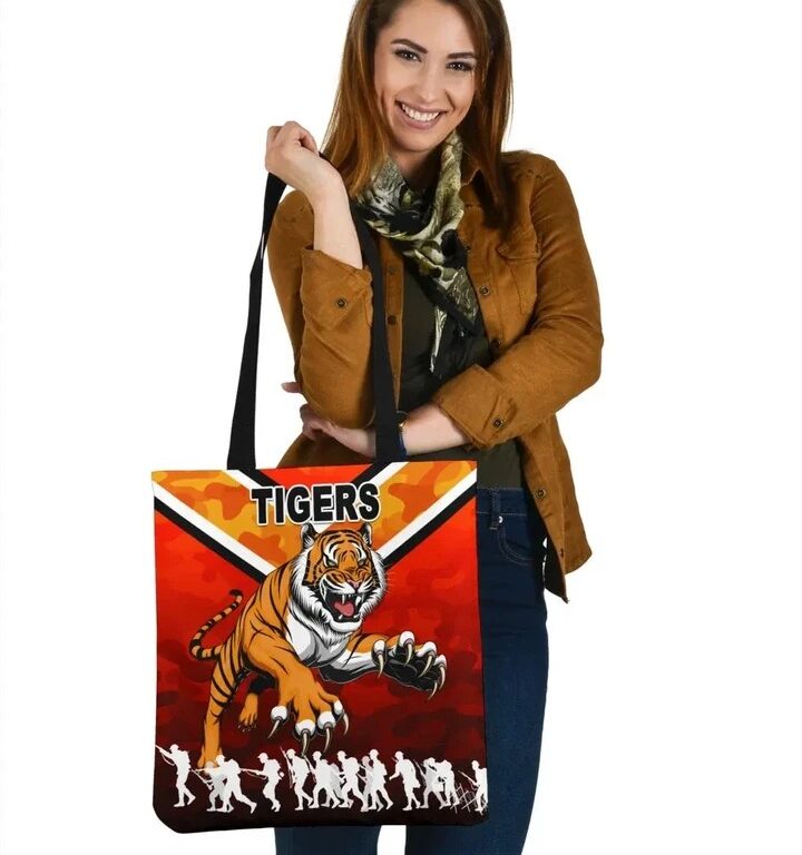 NRL Wests Tigers Anzac Day Camo Tote Bag