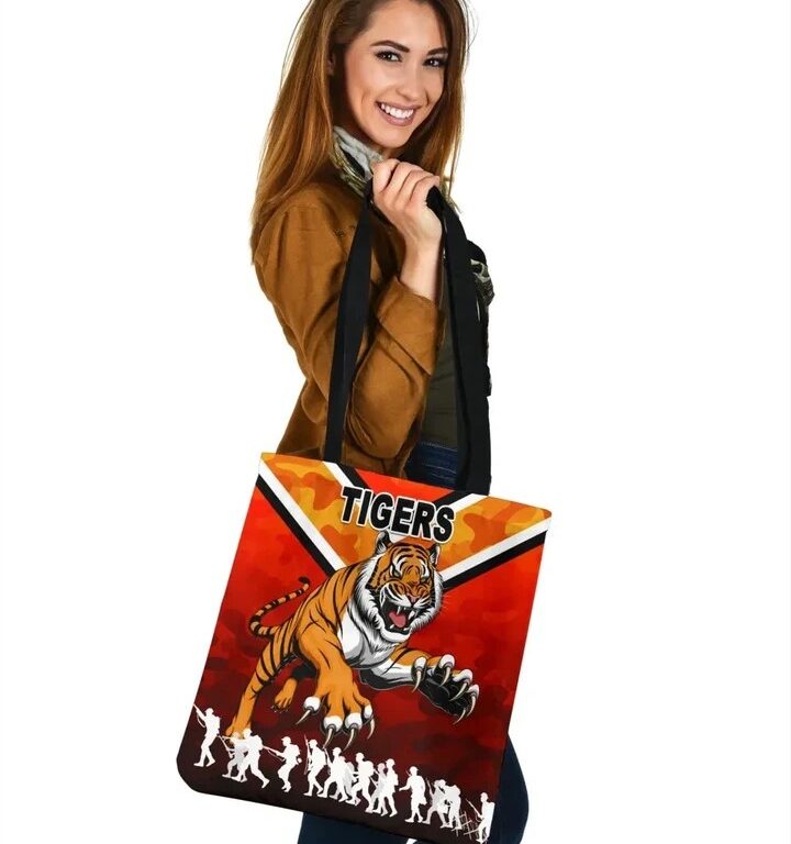 NRL Wests Tigers Anzac Day Camo Tote Bag