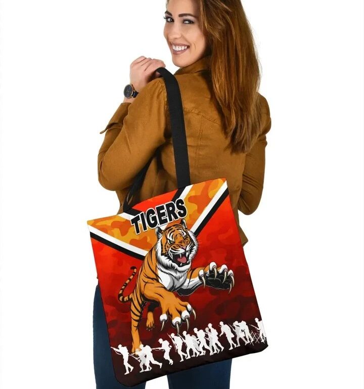 NRL Wests Tigers Anzac Day Camo Tote Bag