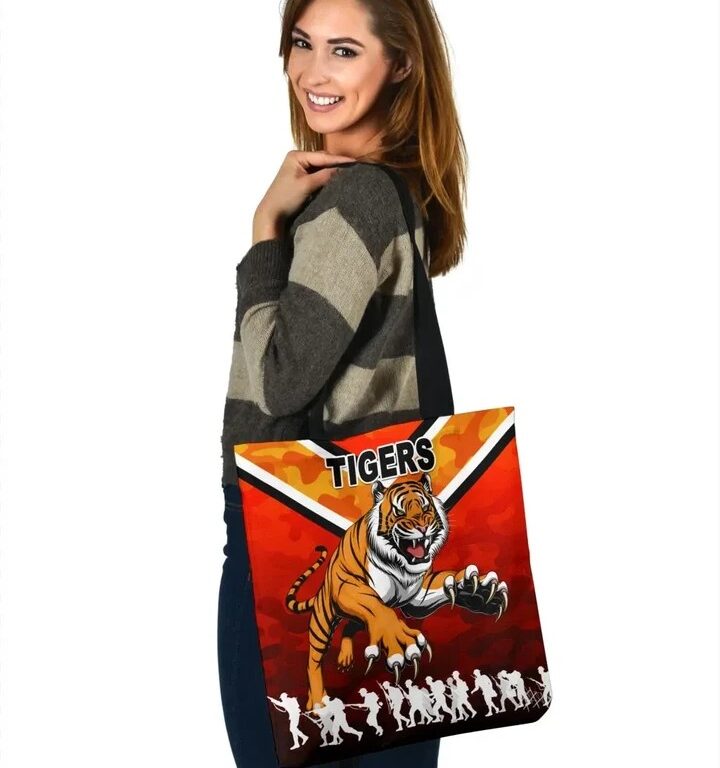 NRL Wests Tigers Anzac Day Camo Tote Bag