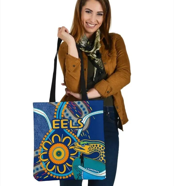 NRL Parramatta Eels Light Blue Indigenous Tote Bag
