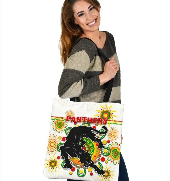 NRL Penrith Panthers Indigenous White Tote Bag