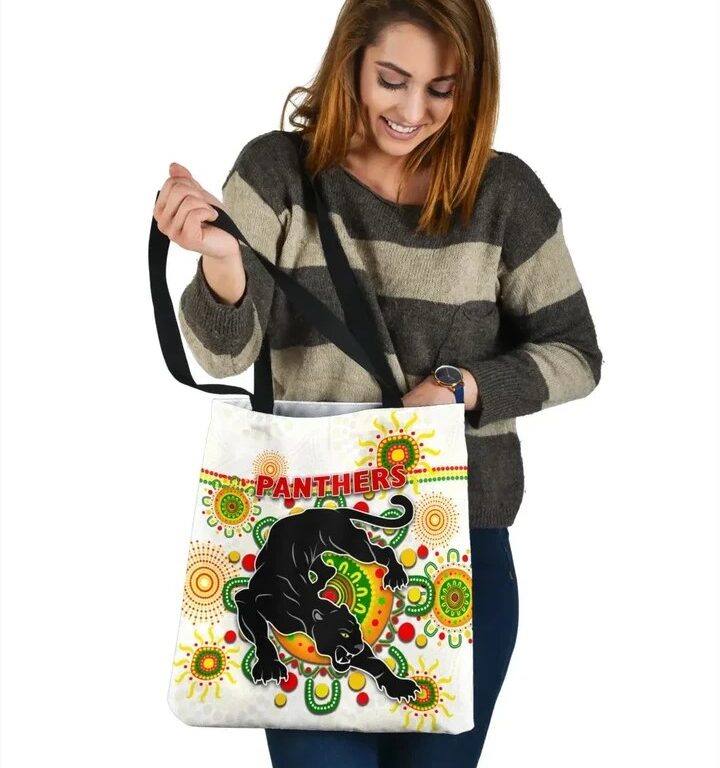 NRL Penrith Panthers Indigenous White Tote Bag