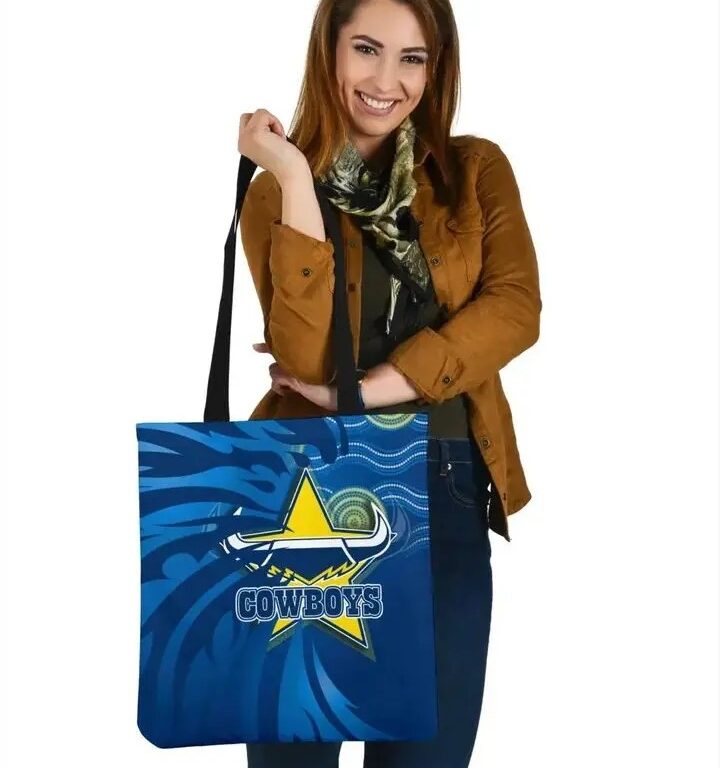 NRL North Queensland Cowboys Blue Fire Tote Bag