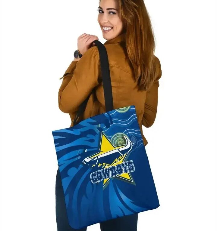 NRL North Queensland Cowboys Blue Fire Tote Bag