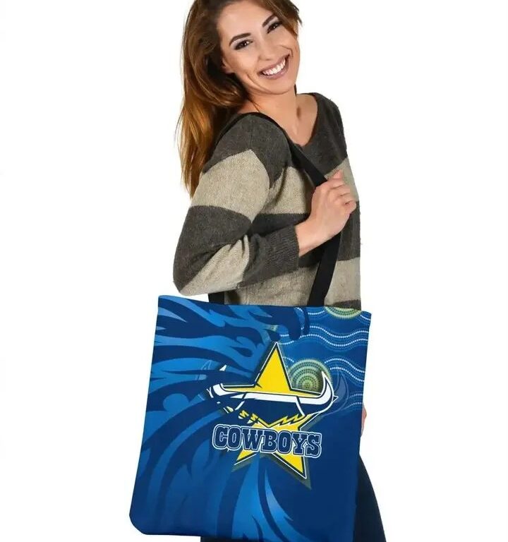 NRL North Queensland Cowboys Blue Fire Tote Bag