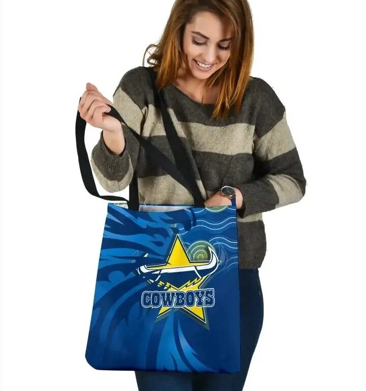 NRL North Queensland Cowboys Blue Fire Tote Bag