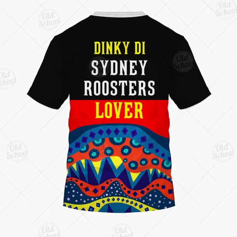 NRL Sydney Roosters Dinky Di Lover Aboriginal Flag x Indigenous T-Shirt