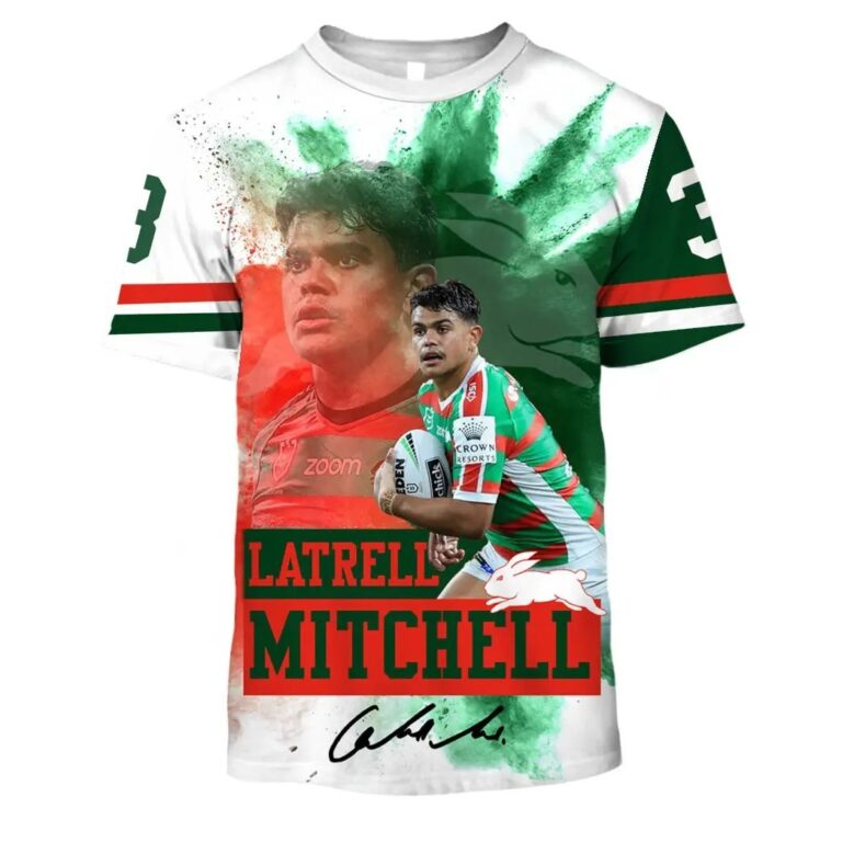 NRL South Sydney Rabbitohs Latrell Mitchel T-Shirt