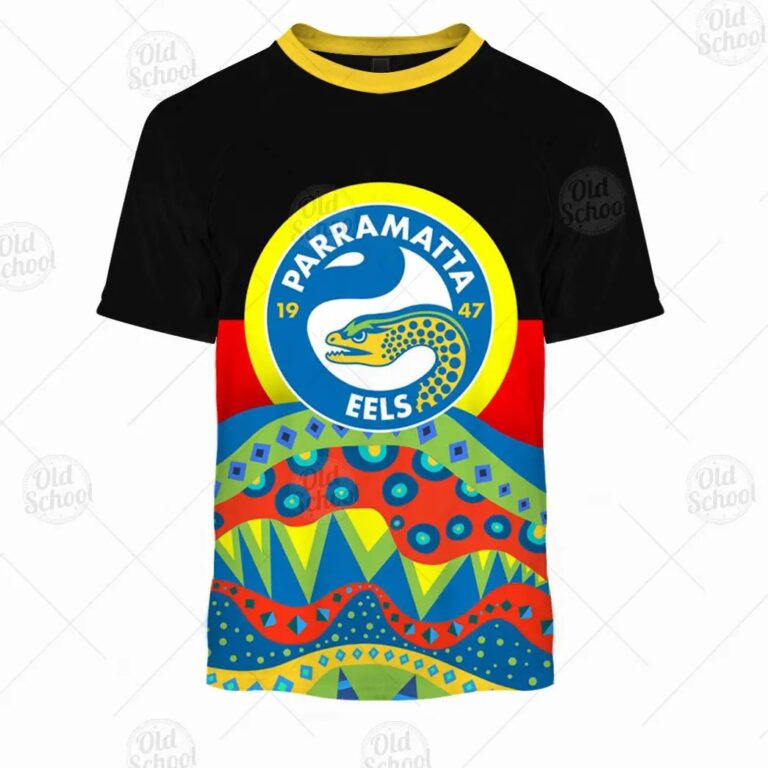 NRL Parramatta Eels Dinky Di Lover Aboriginal Flag x Indigenous T-Shirt