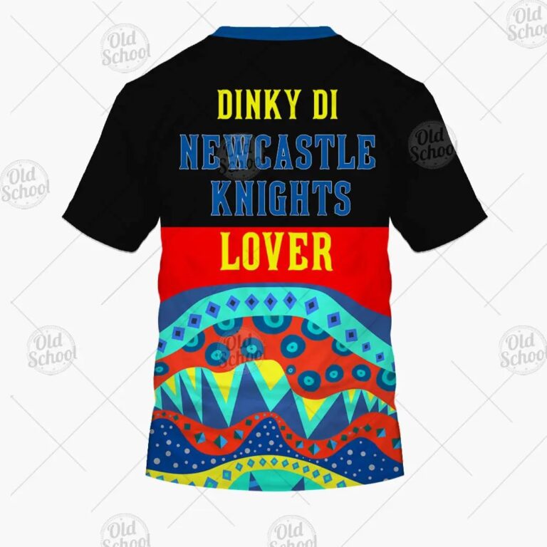 NRL Newcastle Knights Dinky Di Lover Aboriginal Flag x Indigenous T-Shirt