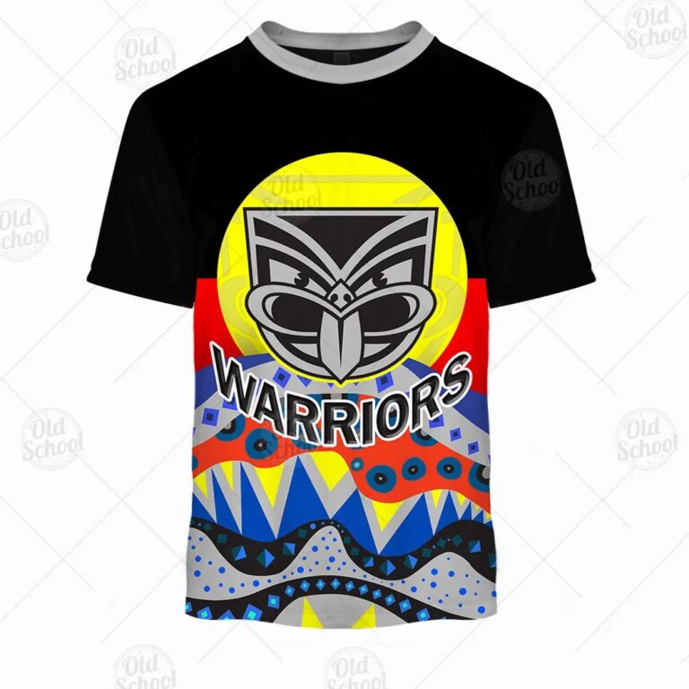 NRL New Zealand Warriors Dinky Di Lover Aboriginal Flag x Indigenous T-Shirt
