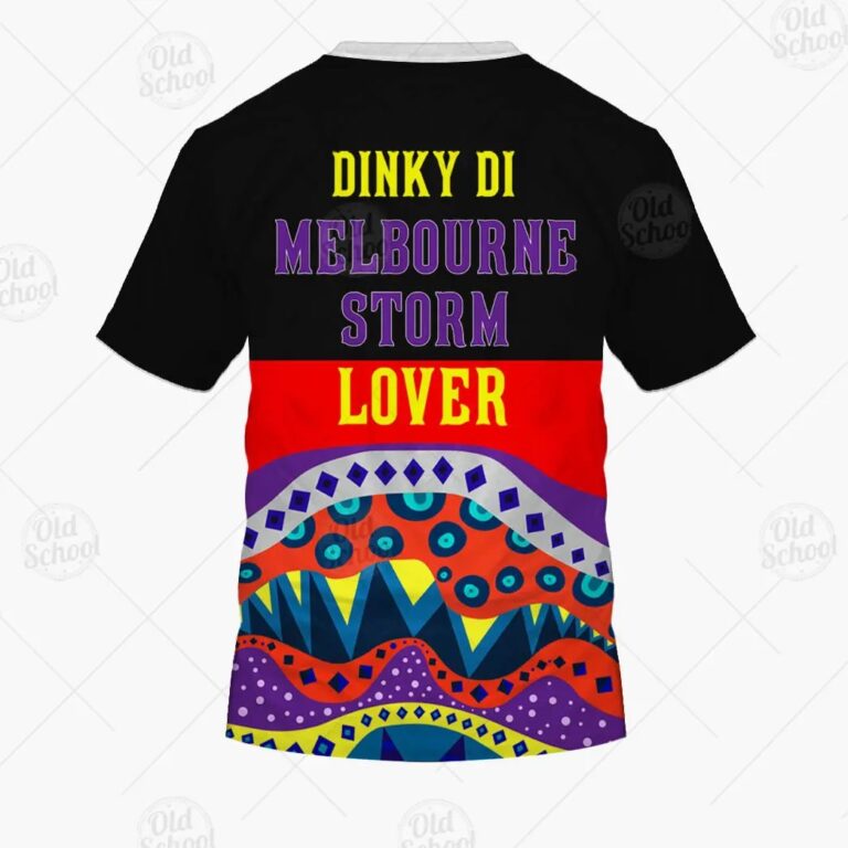 NRL Melbourne Storm Dinky Di Lover Aboriginal Flag x Indigenous T-Shirt