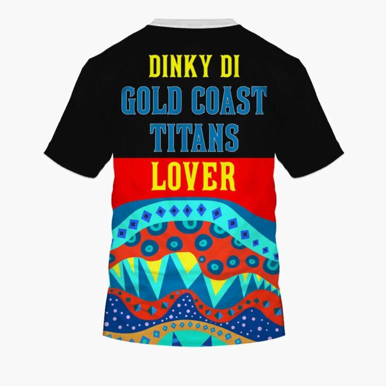 NRL Gold Coast Titans Dinky Di Lover Aboriginal Flag x Indigenous T-Shirt