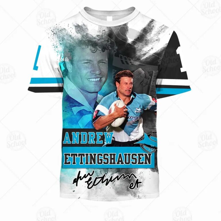 NRL Cronulla-Sutherland Sharks Andrew Ettingshausen T-Shirt