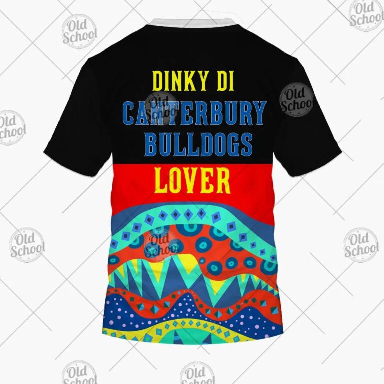 NRL Canterbury-Bankstown Bulldogs Dinky Di Lover Aboriginal Flag x Indigenous T-Shirt