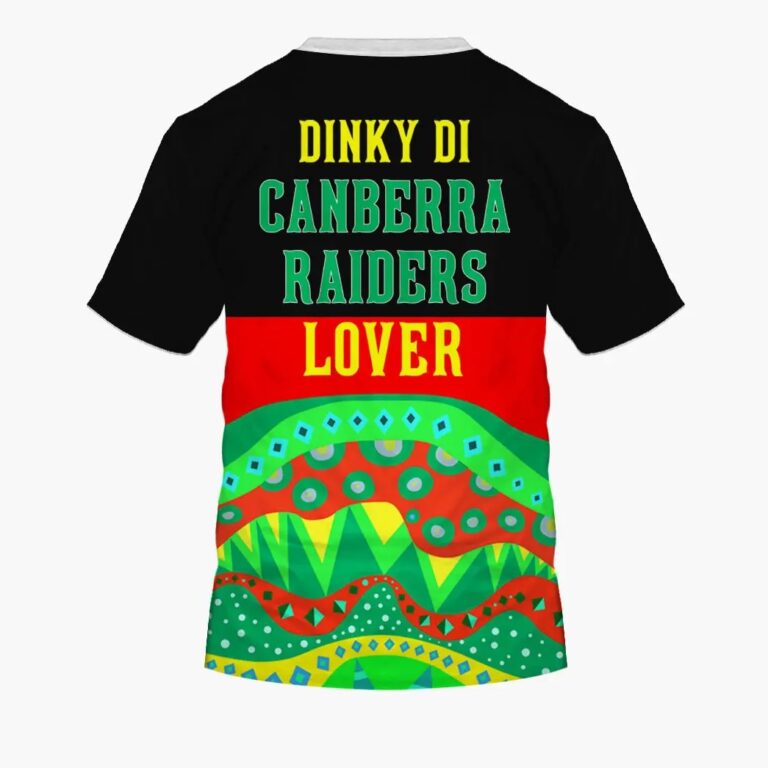 NRL Canberra Raiders Dinky Di Lover Aboriginal Flag x Indigenous T-Shirt