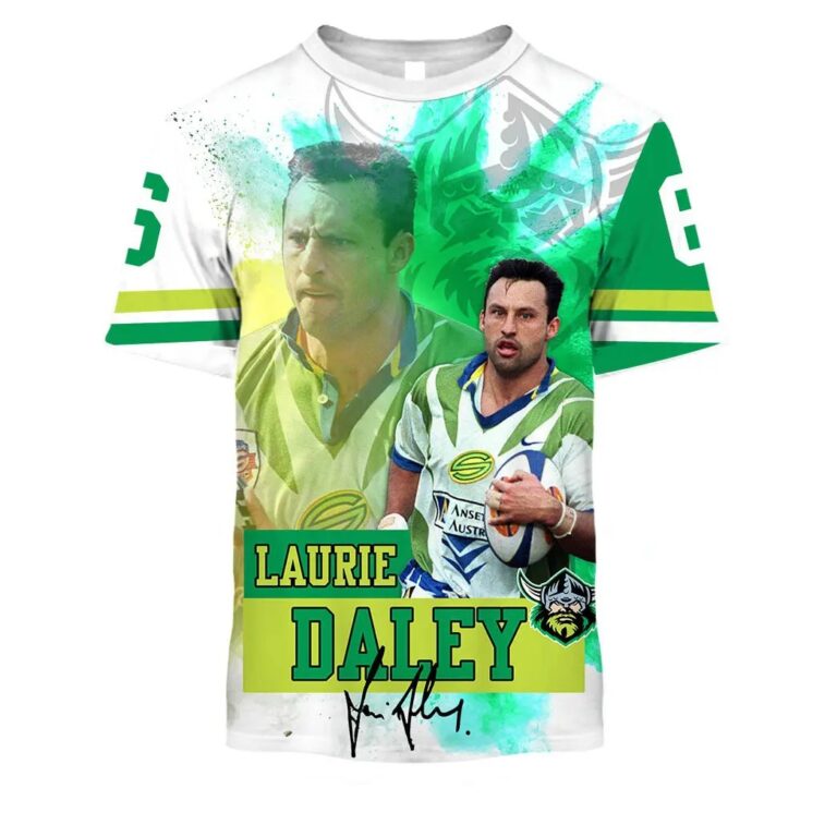 NRL Canberra Raiders Legend Laurie Daley T-Shirt