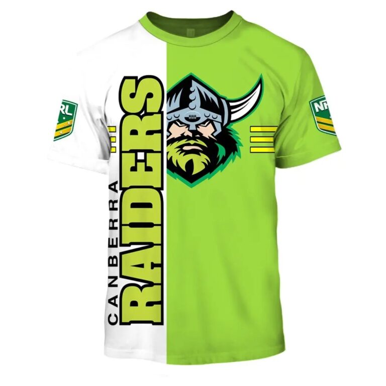 NRL Canberra Raiders White Green T-Shirt