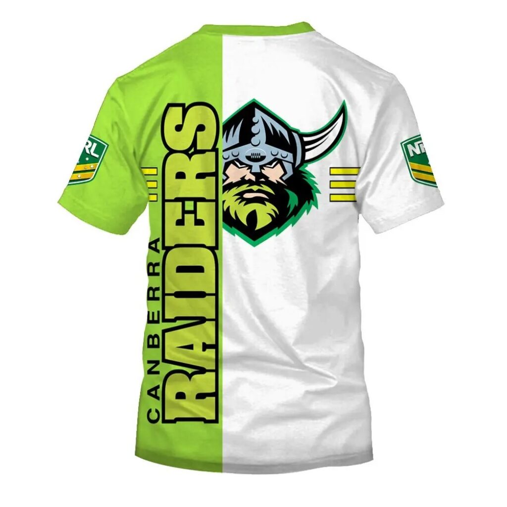 NRL Canberra Raiders White Green T-Shirt