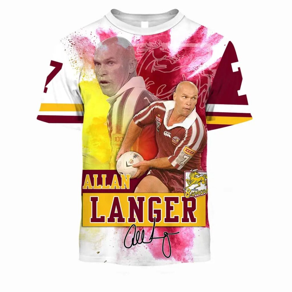 NRL Brisbane Broncos Allan Langer T-Shirt