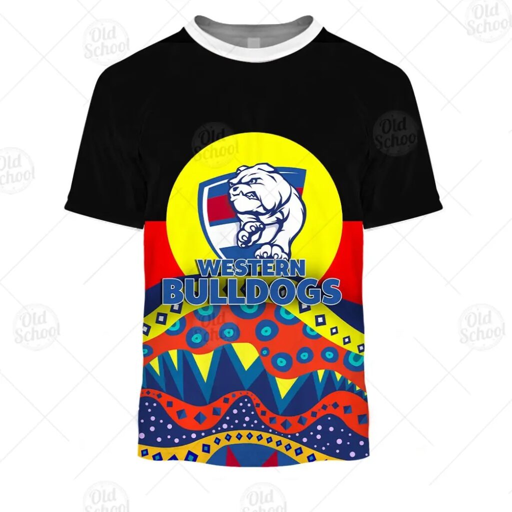 AFL Western Bulldogs Dinky Di Lover Aboriginal Flag x Indigenous T-Shirt
