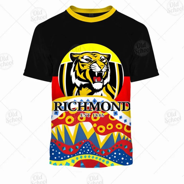 AFL Richmond Tigers Dinky Di Lover Aboriginal Flag x Indigenous T-Shirt