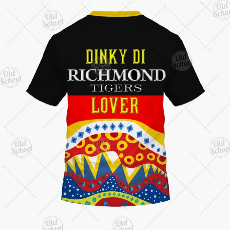 AFL Richmond Tigers Dinky Di Lover Aboriginal Flag x Indigenous T-Shirt
