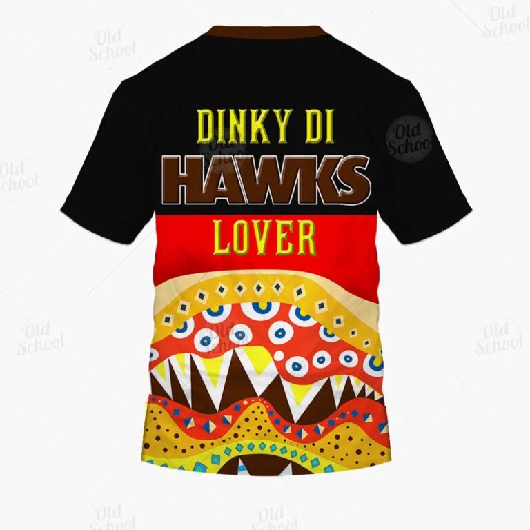 AFL Hawthorn Hawks Dinky Di Lover Aboriginal Flag x Indigenous T-Shirt