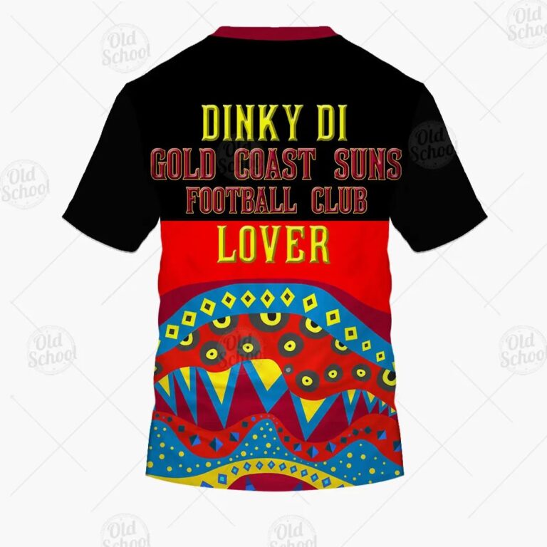 AFL Gold Coast Suns Dinky Di Lover Aboriginal Flag x Indigenous T-Shirt