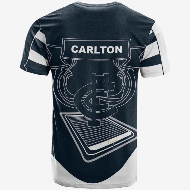 AFL Carlton Blues Flaming Ball T-Shirt