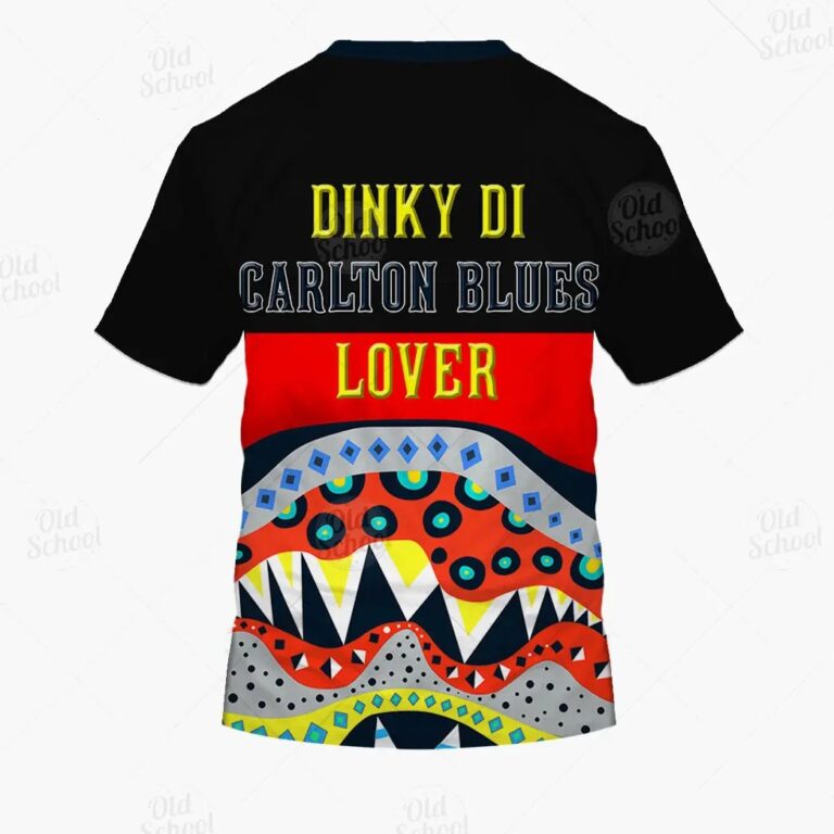 AFL Carlton Blues Dinky Di Lover Aboriginal Flag x Indigenous T-Shirt