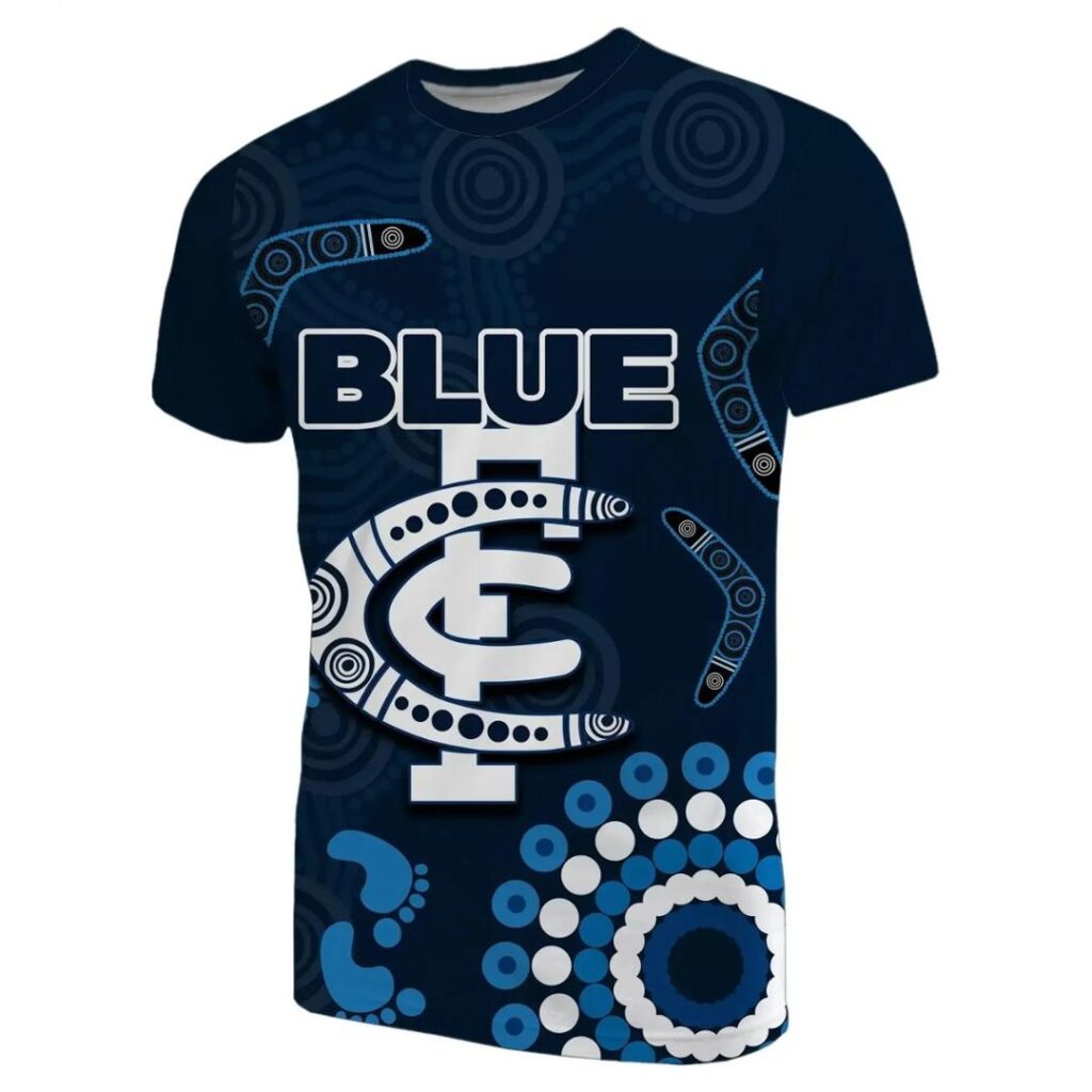 AFL Carlton Blues Aborigial Simple Style T-Shirt