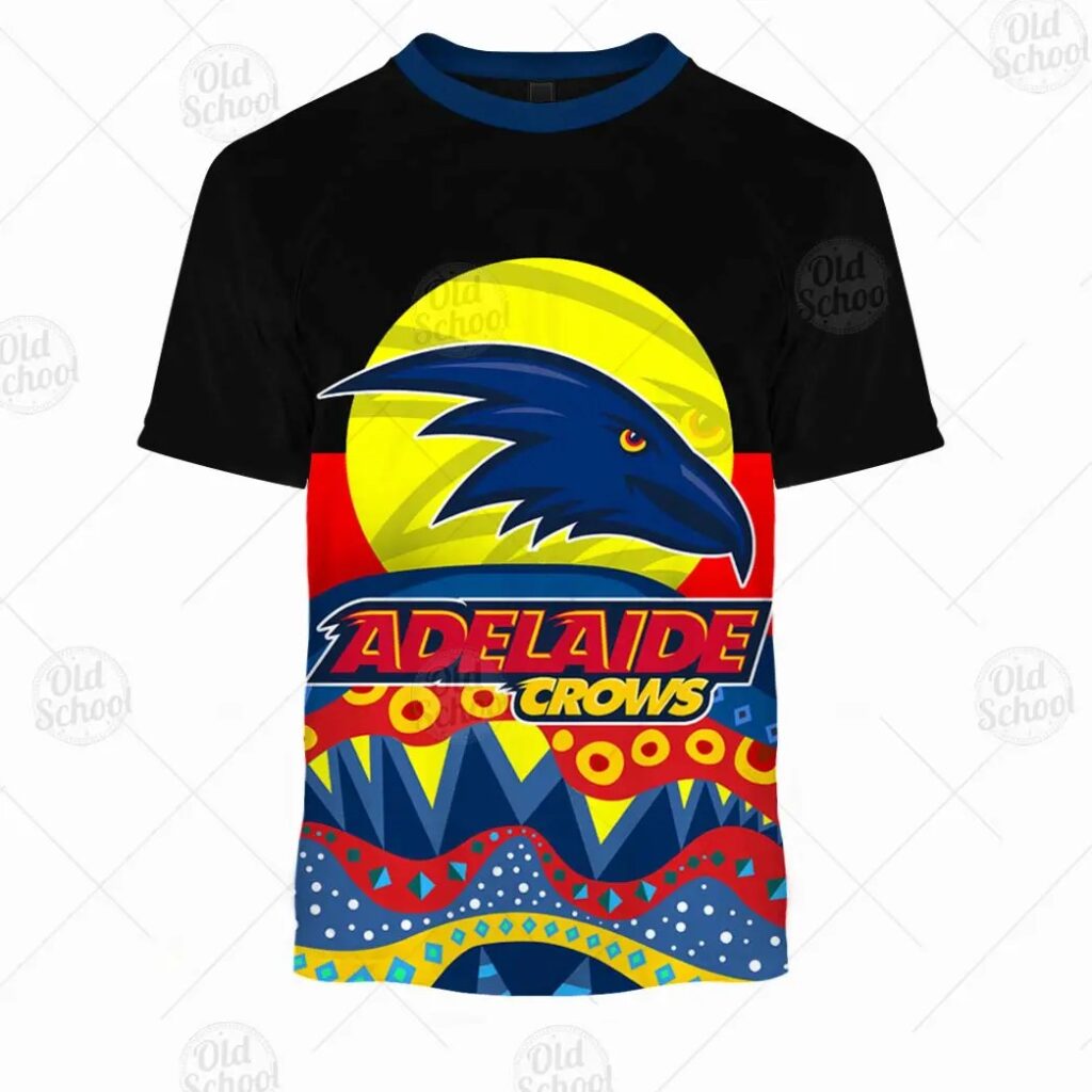 AFL Adelaide Crows Dinky Di Lover Aboriginal Flag x Indigenous T-Shirt