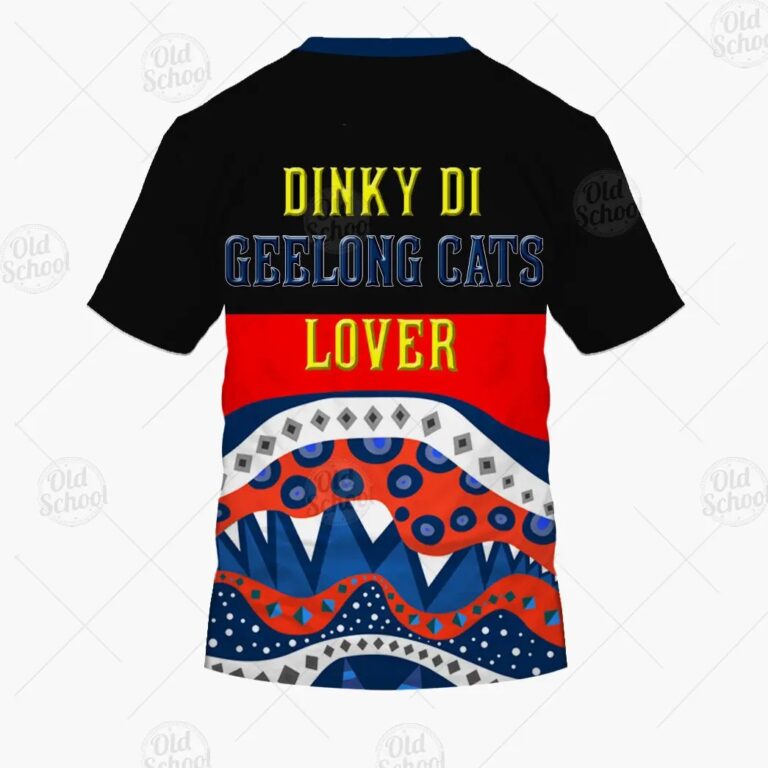 AFL Geelong Cats Dinky Di Lover Aboriginal Flag x Indigenous T-Shirt