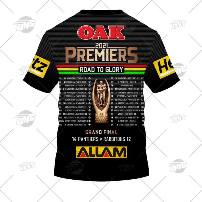 NRL Penrith Panthers Premiers 2021 Team Signatures T-Shirt