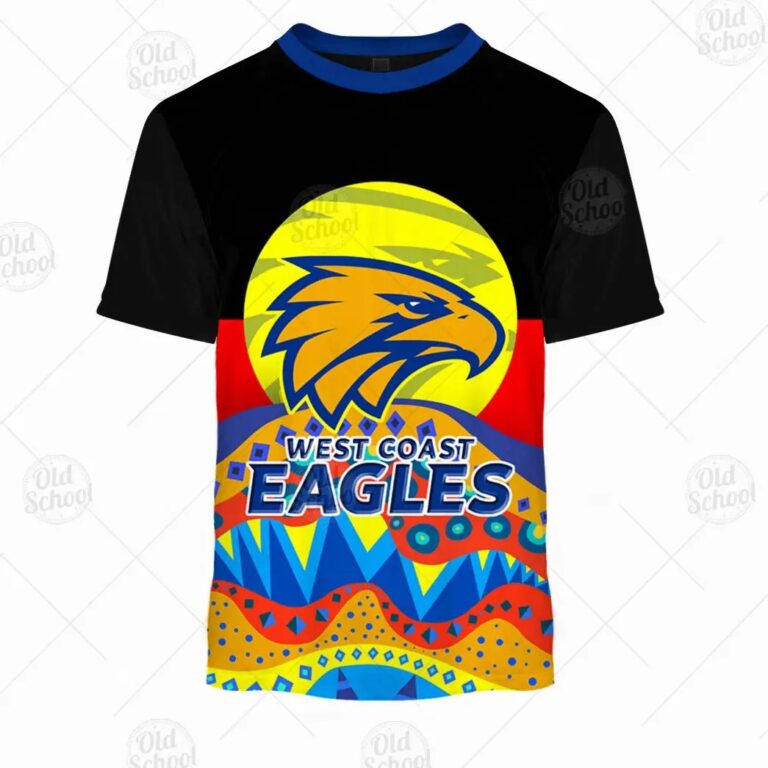 AFL West Coast Eagles Dinky Di Lover Aboriginal Flag x Indigenous T-Shirt