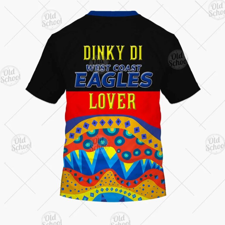AFL West Coast Eagles Dinky Di Lover Aboriginal Flag x Indigenous T-Shirt